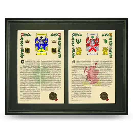 Double Armorial History Framed-Black