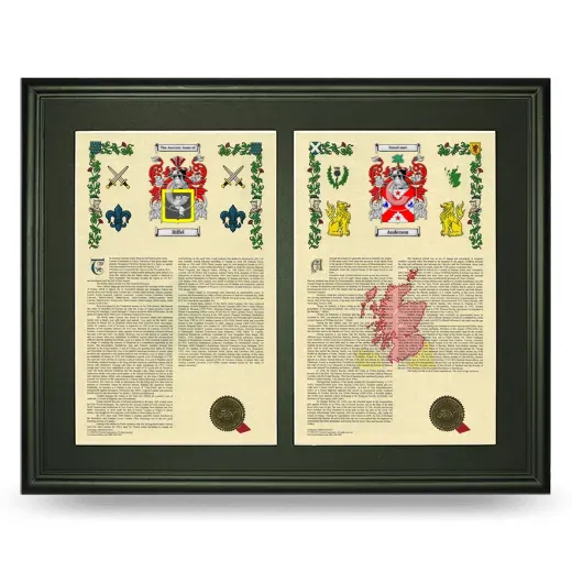 Double Armorial History Framed-Black