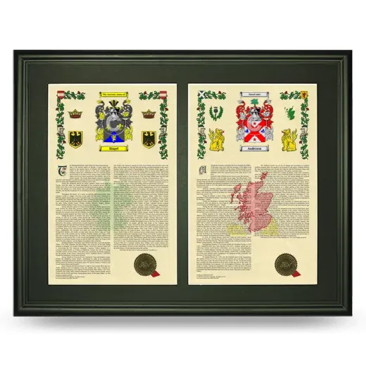 Double Armorial History Framed-Black
