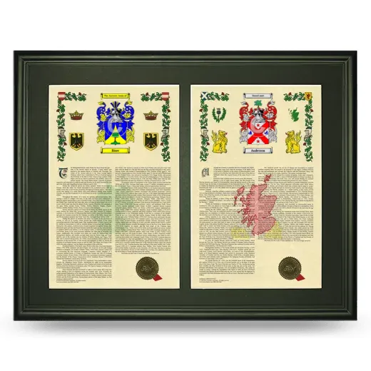 Double Armorial History Framed-Black