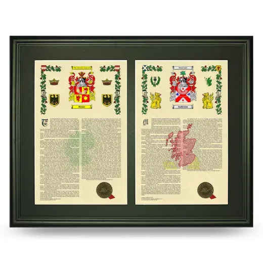 Double Armorial History Framed-Black