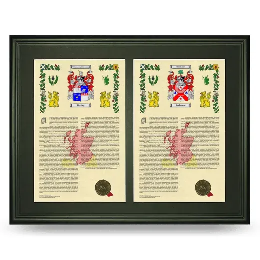 Double Armorial History Framed-Black