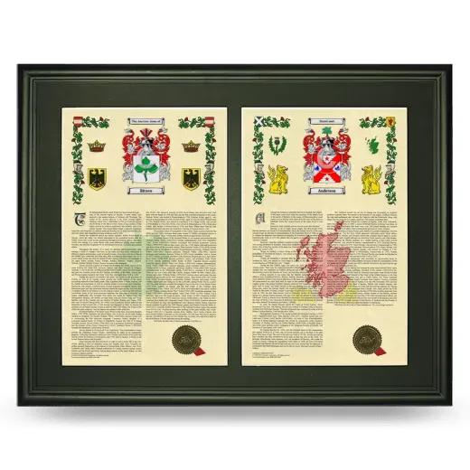 Double Armorial History Framed-Black