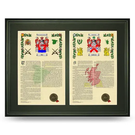 Double Armorial History Framed-Black