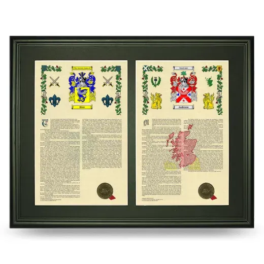 Double Armorial History Framed-Black