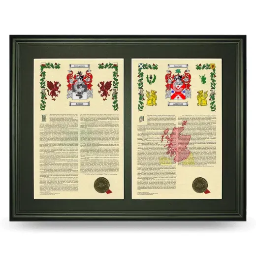 Double Armorial History Framed-Black