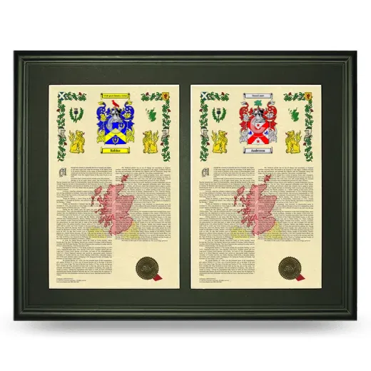 Double Armorial History Framed-Black