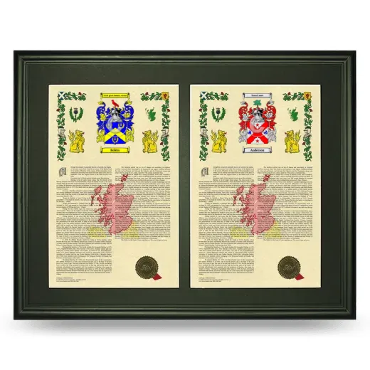 Double Armorial History Framed-Black