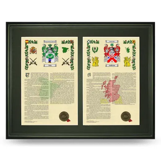 Double Armorial History Framed-Black