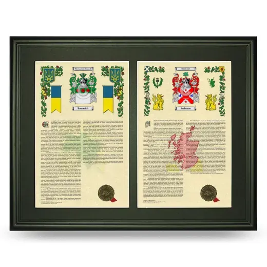Double Armorial History Framed-Black