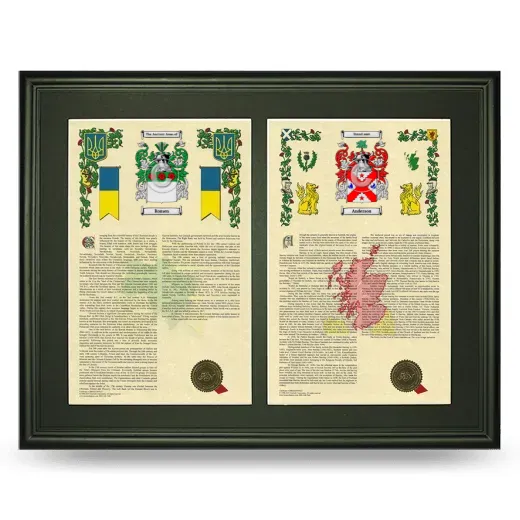 Double Armorial History Framed-Black