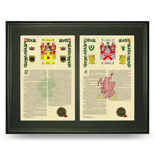 Double Armorial History Framed-Black