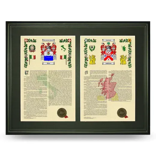 Double Armorial History Framed-Black