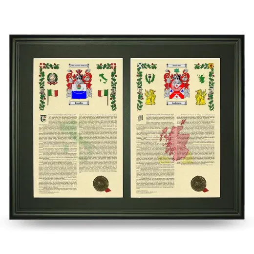 Double Armorial History Framed-Black