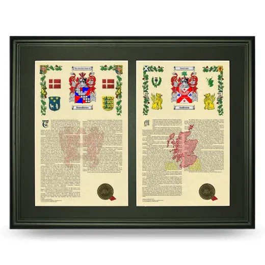 Double Armorial History Framed-Black