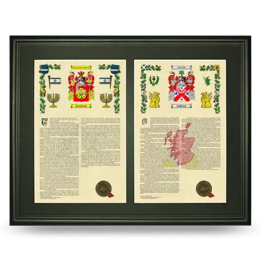 Double Armorial History Framed-Black