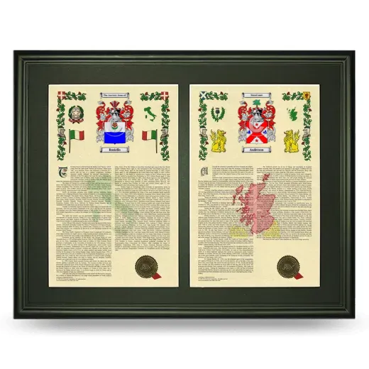 Double Armorial History Framed-Black