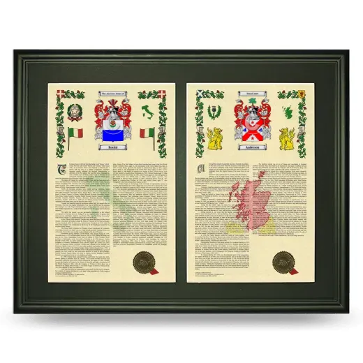 Double Armorial History Framed-Black