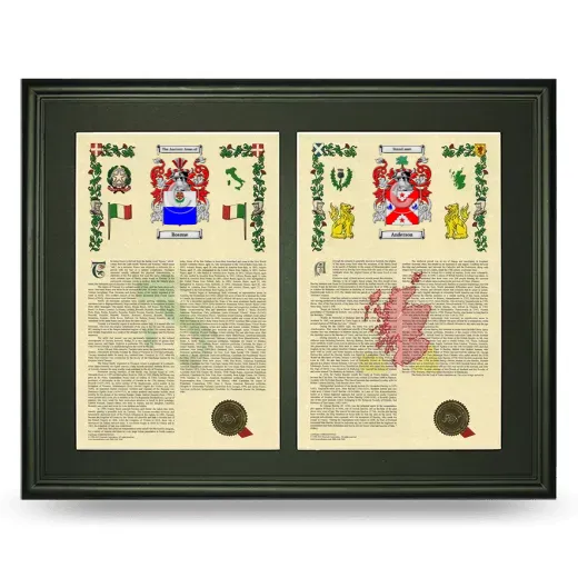 Double Armorial History Framed-Black