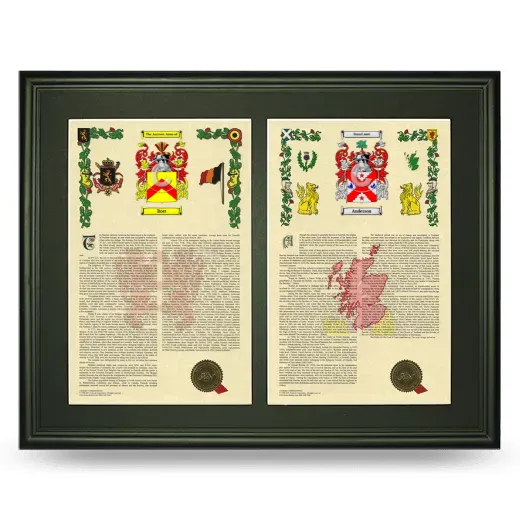 Double Armorial History Framed-Black