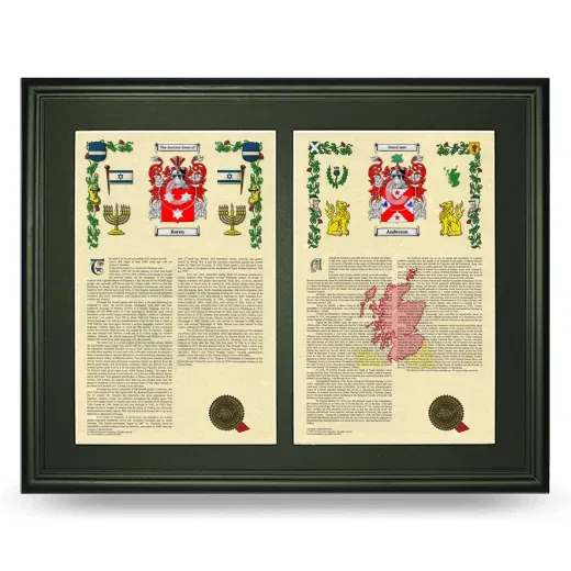Double Armorial History Framed-Black
