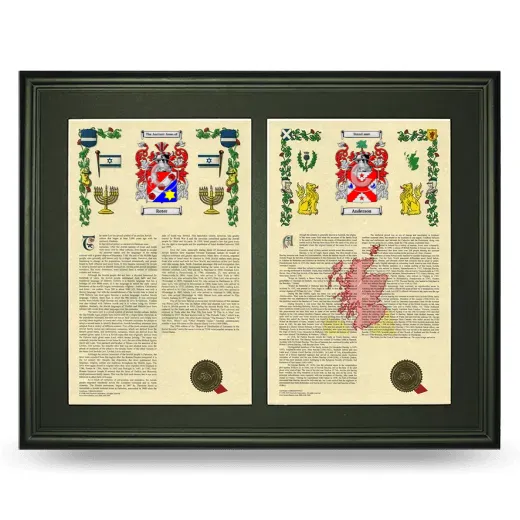 Double Armorial History Framed-Black