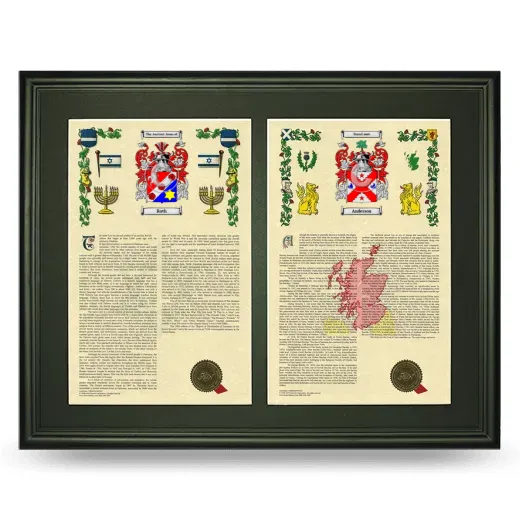 Double Armorial History Framed-Black