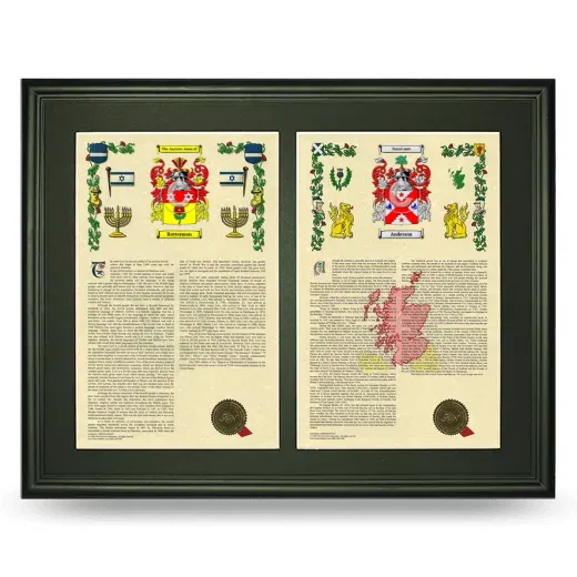 Double Armorial History Framed-Black