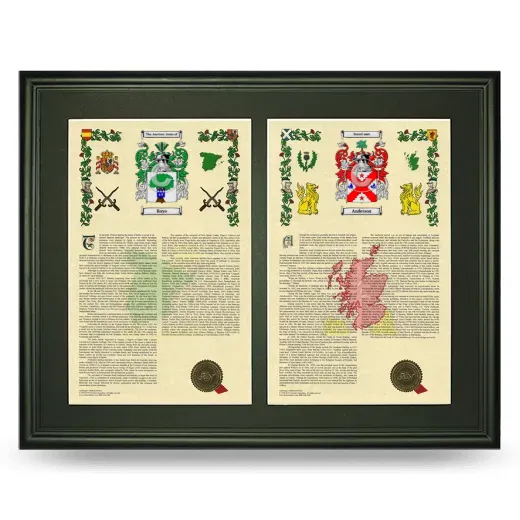 Double Armorial History Framed-Black