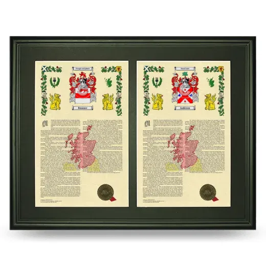 Double Armorial History Framed-Black