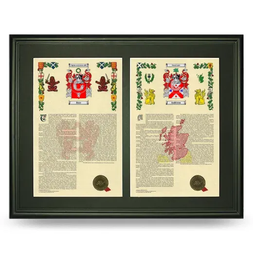 Double Armorial History Framed-Black