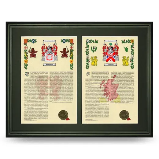 Double Armorial History Framed-Black