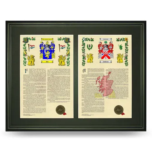 Double Armorial History Framed-Black