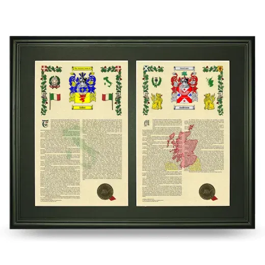 Double Armorial History Framed-Black