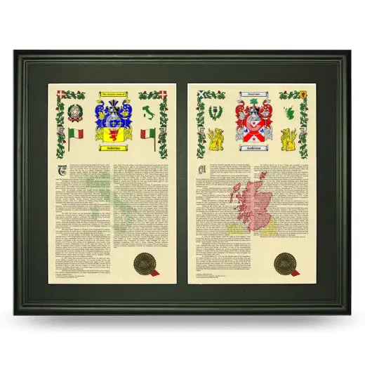 Double Armorial History Framed-Black