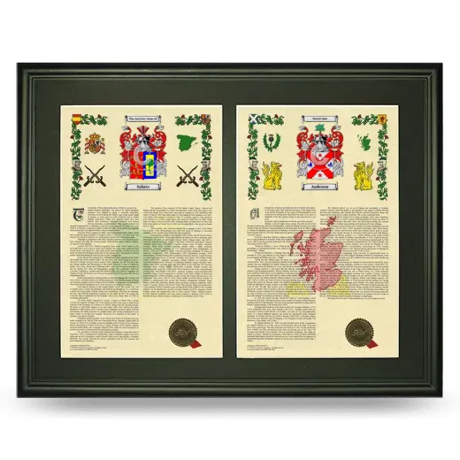 Double Armorial History Framed-Black