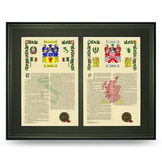 Double Armorial History Framed-Black