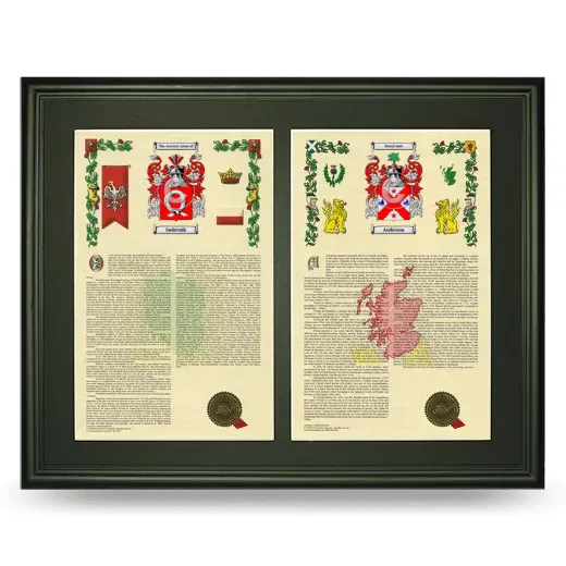 Double Armorial History Framed-Black