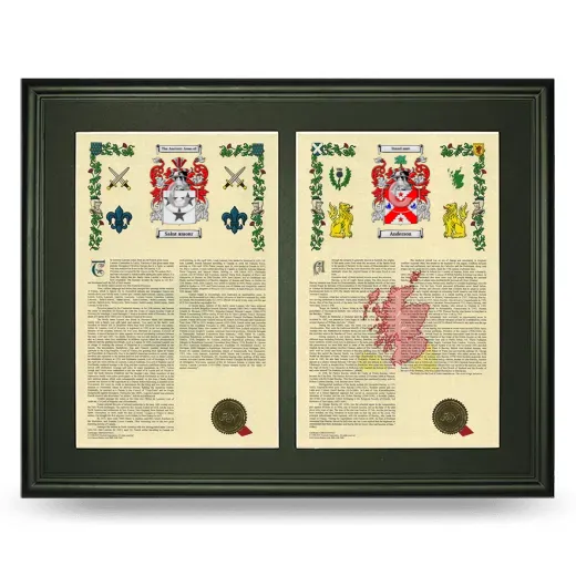Double Armorial History Framed-Black