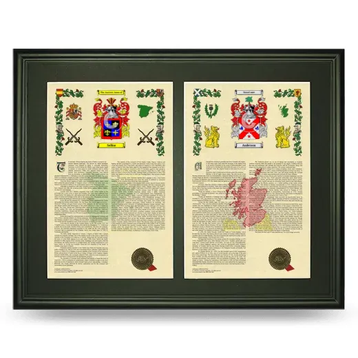 Double Armorial History Framed-Black