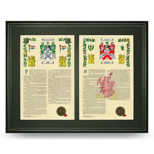 Double Armorial History Framed-Black