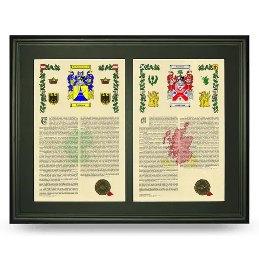Double Armorial History Framed-Black