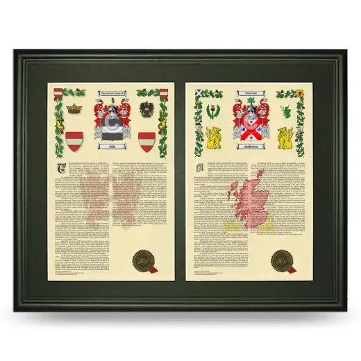 Double Armorial History Framed-Black