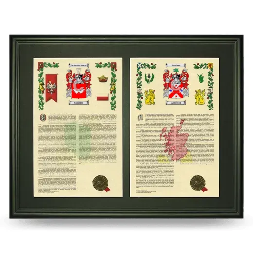 Double Armorial History Framed-Black