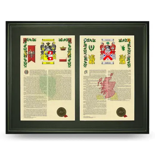 Double Armorial History Framed-Black