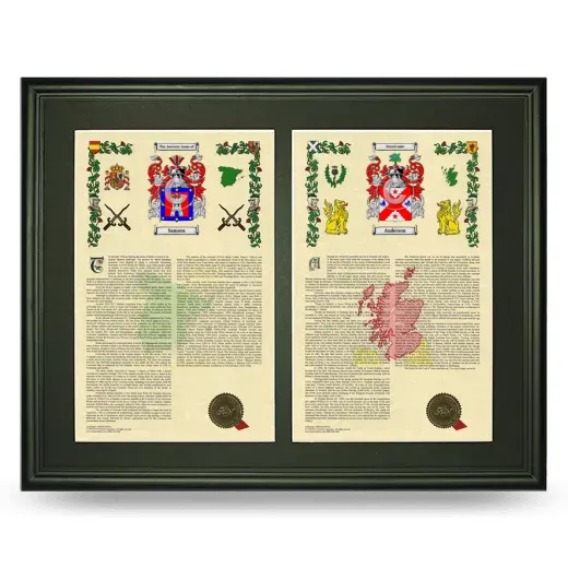 Double Armorial History Framed-Black