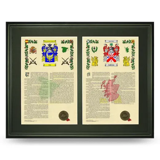 Double Armorial History Framed-Black
