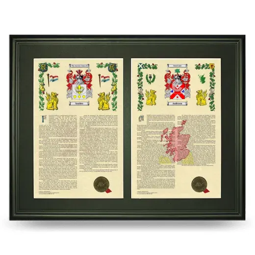Double Armorial History Framed-Black