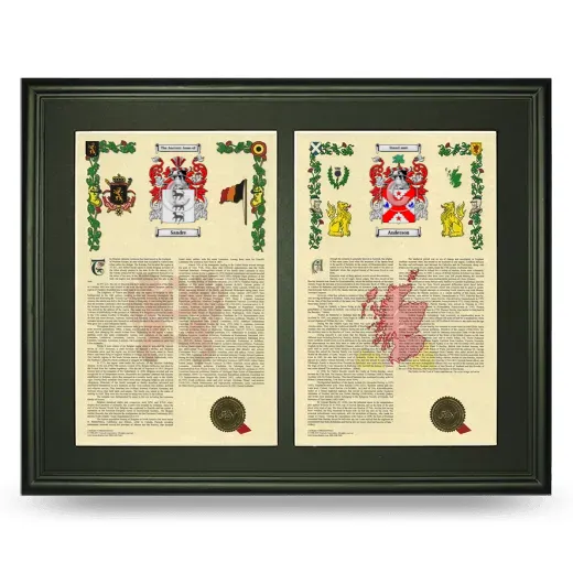 Double Armorial History Framed-Black
