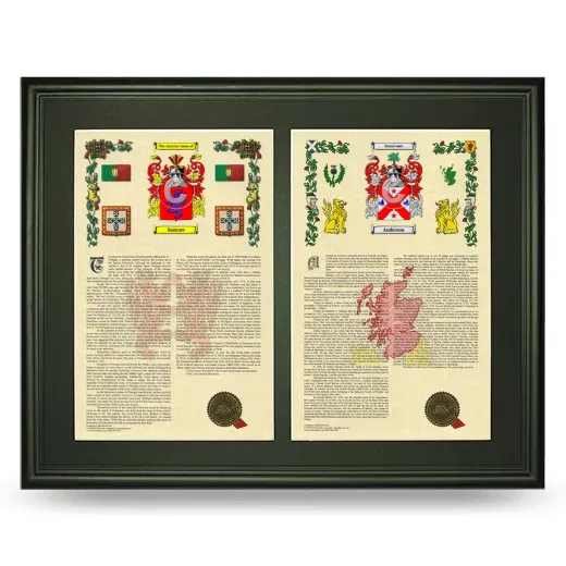 Double Armorial History Framed-Black